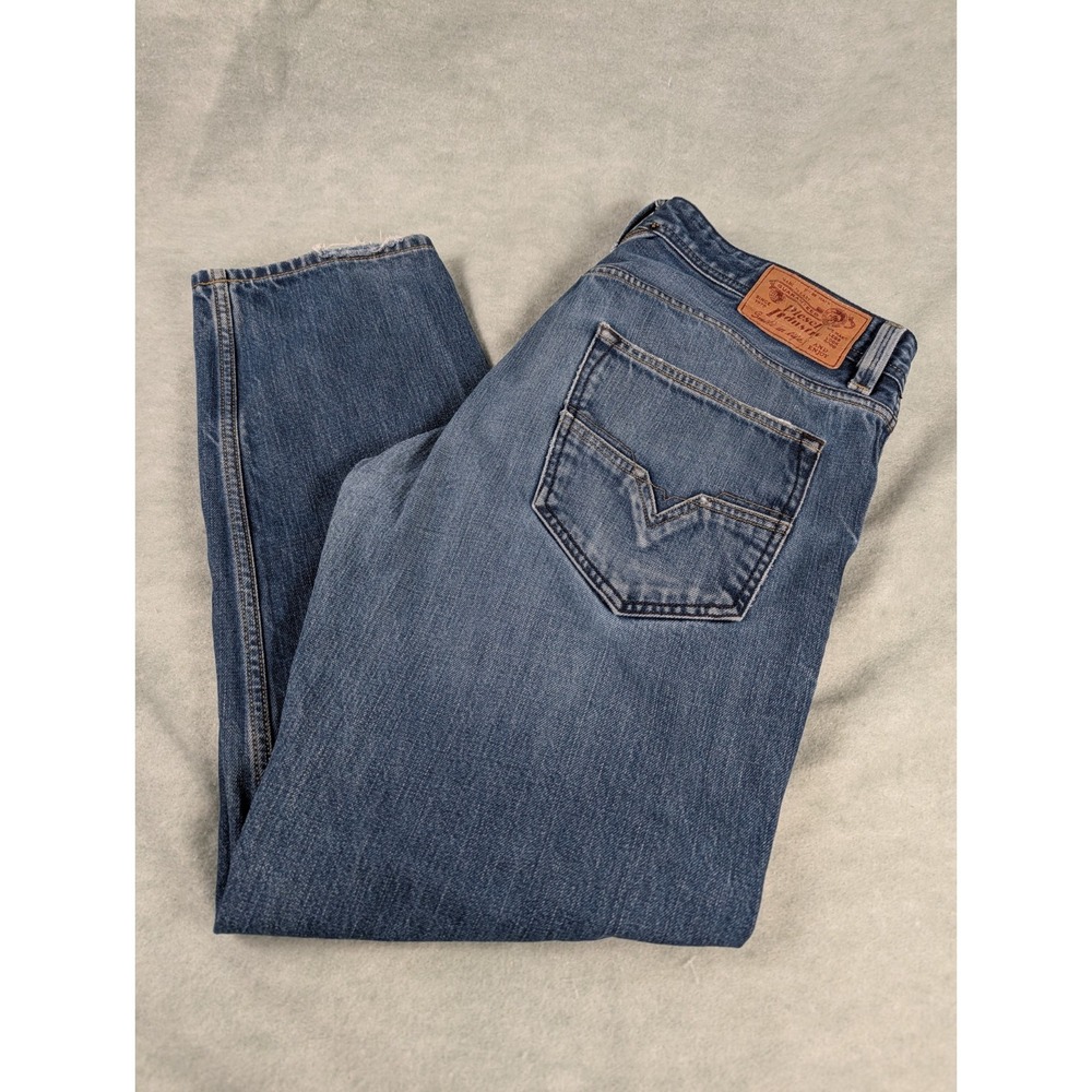 Diesel Mens Larkee-T 0802D Jeans Regular Tapered Men's Blue Size W36 L30